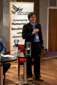 Introducing Richard at the Humanist fringe at Lib Dem conference 09